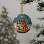 Vizsla Halloween Poster ceramic ornament by Tritan, context