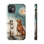 Vizsla Halloween tough phone case by Tritan, front and side