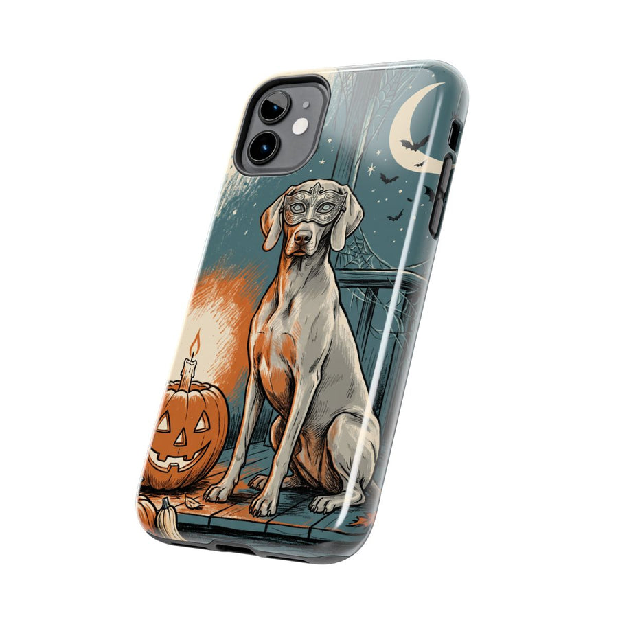 Weimaraner Halloween tough phone case by Tritan, side