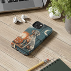 Weimaraner Halloween tough phone case by Tritan, on a desk
