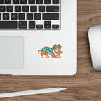 Australian Shepherd Retro Y2K vinyl sticker by Tritan, on a laptop