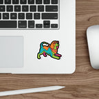 Beagle Retro Y2K vinyl sticker by Tritan, on a laptop