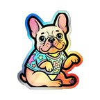 French Bulldog Retro Y2K vinyl sticker by Tritan, front