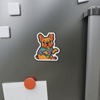 French Bulldog Retro Y2K die-cut magnet by Tritan, on the fridge