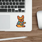 French Bulldog Retro Y2K vinyl sticker by Tritan, on a laptop