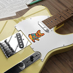 French Bulldog Retro Y2K vinyl sticker by Tritan, on a guitar