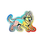 German Shepherd Retro Y2K vinyl sticker by Tritan, front