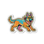 German Shepherd Retro Y2K die-cut magnet by Tritan, front
