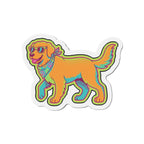 Golden Retriever Retro Y2K die-cut magnet by Tritan, front