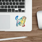 Labrador Retriever Retro Y2K vinyl sticker by Tritan, on a skateboard