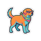Labrador Retriever Retro Y2K vinyl sticker by Tritan, front