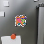 Pomeranian Retro Y2K die-cut magnet by Tritan, on the fridge