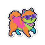 Pomeranian Retro Y2K die-cut magnet by Tritan, front