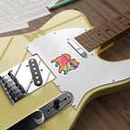 Pomeranian Retro Y2K vinyl sticker by Tritan, on a guitar