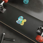 Poodle Retro Y2K vinyl sticker by Tritan, on a laptop