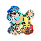 Poodle Retro Y2K vinyl sticker by Tritan, front