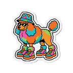 Poodle Retro Y2K die-cut magnet by Tritan, front