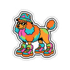 Poodle Retro Y2K vinyl sticker by Tritan, front