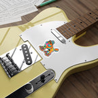 Poodle Retro Y2K vinyl sticker by Tritan, on a guitar