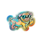 Pug Retro Y2K vinyl sticker by Tritan, front