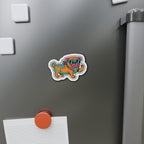 Pug Retro Y2K die-cut magnet by Tritan, on the fridge