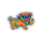 Pug Retro Y2K vinyl sticker by Tritan, front