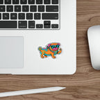 Pug Retro Y2K vinyl sticker by Tritan, on a laptop