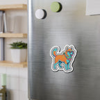 Siberian Husky Retro Y2K die-cut magnet by Tritan, on steel