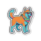 Siberian Husky Retro Y2K die-cut magnet by Tritan, front