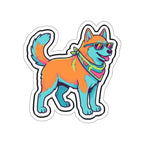 Siberian Husky Retro Y2K vinyl sticker by Tritan, front