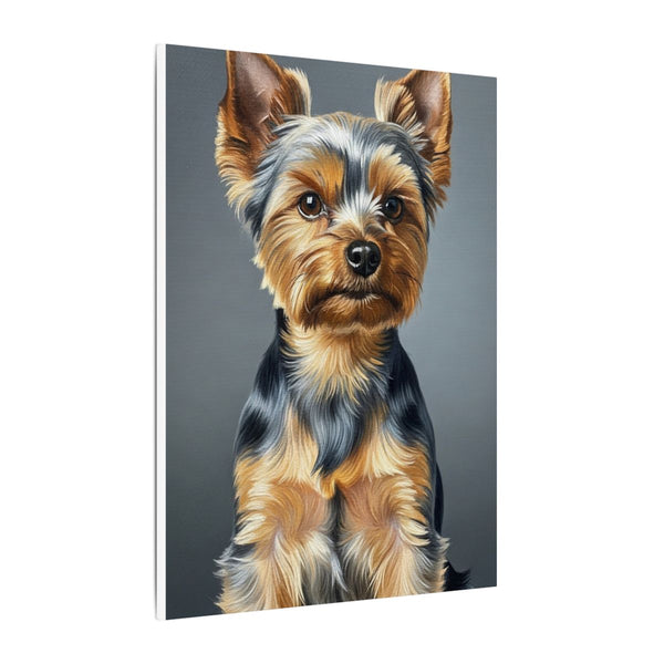 Yorkshire Terrier Canvas Wall Art | Regal Yorkie Oil Portrait Gift | Dog Lover Decor | Pet Owner Present | Yorkie Mom Art Print