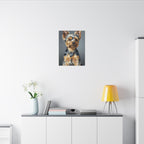 Yorkshire Terrier Canvas Wall Art | Regal Yorkie Oil Portrait Gift | Dog Lover Decor | Pet Owner Present | Yorkie Mom Art Print