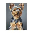 Yorkshire Terrier Canvas Wall Art | Regal Yorkie Oil Portrait Gift | Dog Lover Decor | Pet Owner Present | Yorkie Mom Art Print