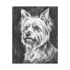 Yorkshire Terrier Charcoal canvas print by Tritan, front