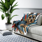 Yorkshire Terrier Comic Pop Art Throw Blanket | Premium Dog Prints | Tritan