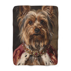Yorkshire Terrier Kings & Queens sherpa blanket by Tritan, front