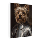 Yorkshire Terrier Medieval Knight Portrait Canvas Wall Art, Regal Dog Painting, Yorkshire Terrier Lover Gift, Stretched Canvas