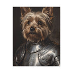 Yorkshire Terrier Medieval Knight canvas print by Tritan, front