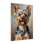 Yorkshire Terrier Oil Portrait Canvas Art, Yorkie Dog Wall Decor, Pet Lover Gift, Ready to Hang Dog Mom Present
