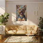 Yorkshire Terrier Oil Portrait canvas print by Tritan, sofa wall