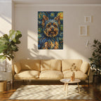 Yorkshire Terrier Post-Impressionist canvas print by Tritan, sofa wall