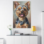 Yorkshire Terrier Oil Portrait canvas print by Tritan, desk wall