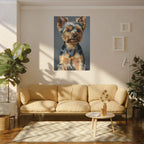 Yorkshire Terrier Oil Portrait canvas print by Tritan, sofa wall