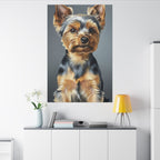 Yorkshire Terrier Oil Portrait canvas print by Tritan, desk wall