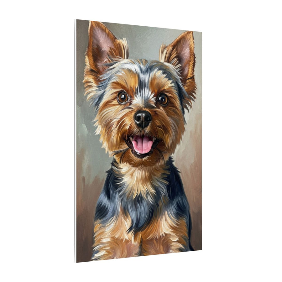 Yorkshire Terrier Oil Portrait canvas print by Tritan, side