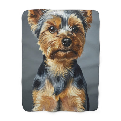 Yorkshire Terrier Oil Portrait Regal Throw Blanket | Premium Dog Prints | Tritan