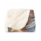 Yorkshire Terrier Oil Portrait sherpa blanket by Tritan, folded