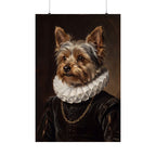 Yorkshire Terrier Renaissance Royal matte poster print by Tritan, front