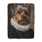 Yorkshire Terrier Renaissance Royal sherpa blanket by Tritan, front