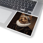 Yorkshire Terrier Renaissance Royal vinyl sticker by Tritan, on a laptop